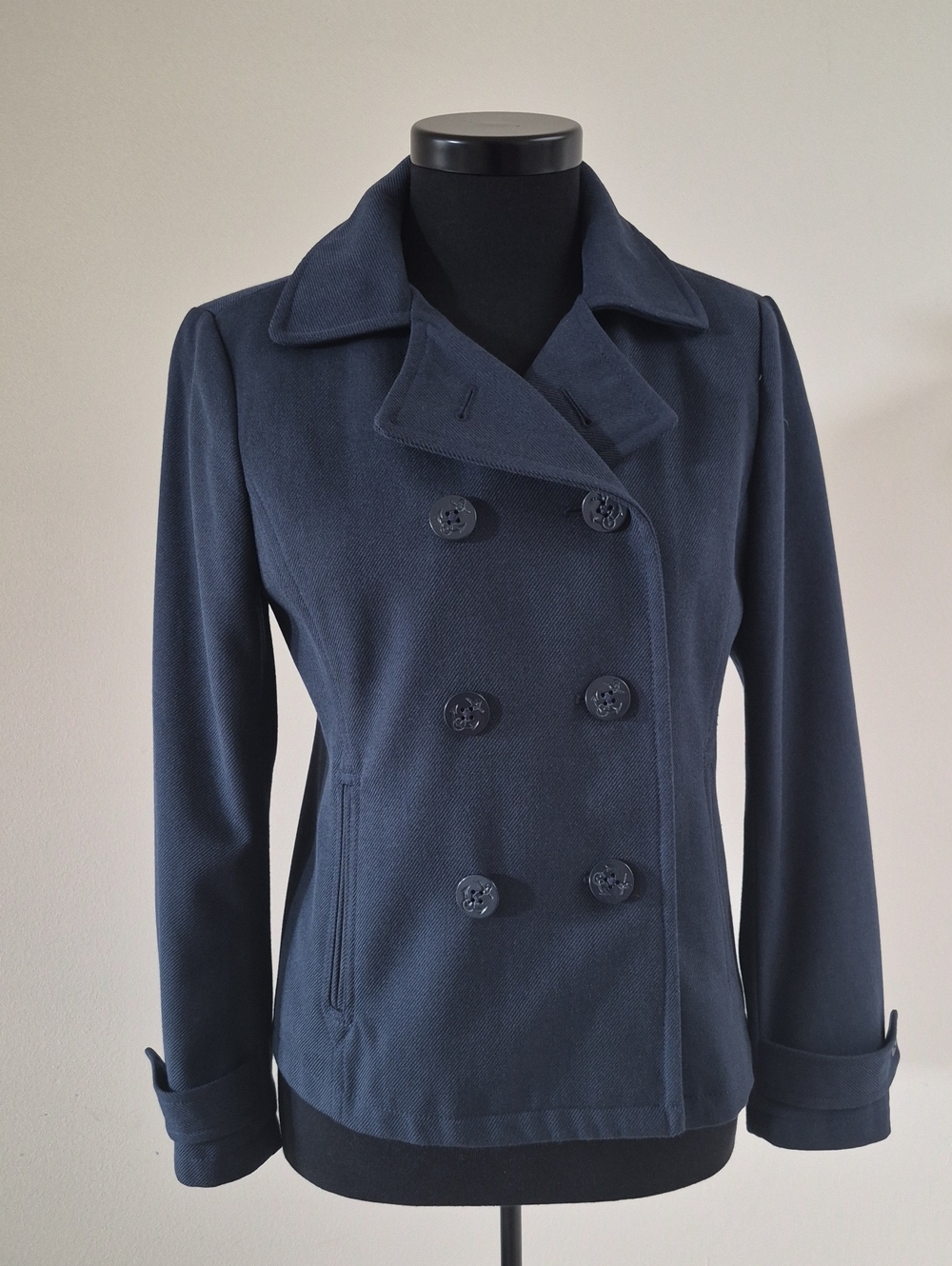 Banana Republic Navy Double-Breasted Peacoat (Fully Lined)